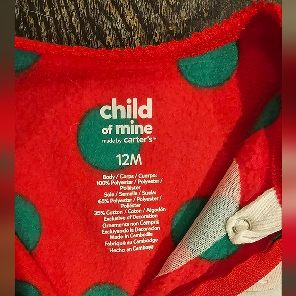 (2 for$15) Fleece footie Pj, Sleeper, Christmas Onezie, Grips on feet - Picture 5 of 5
